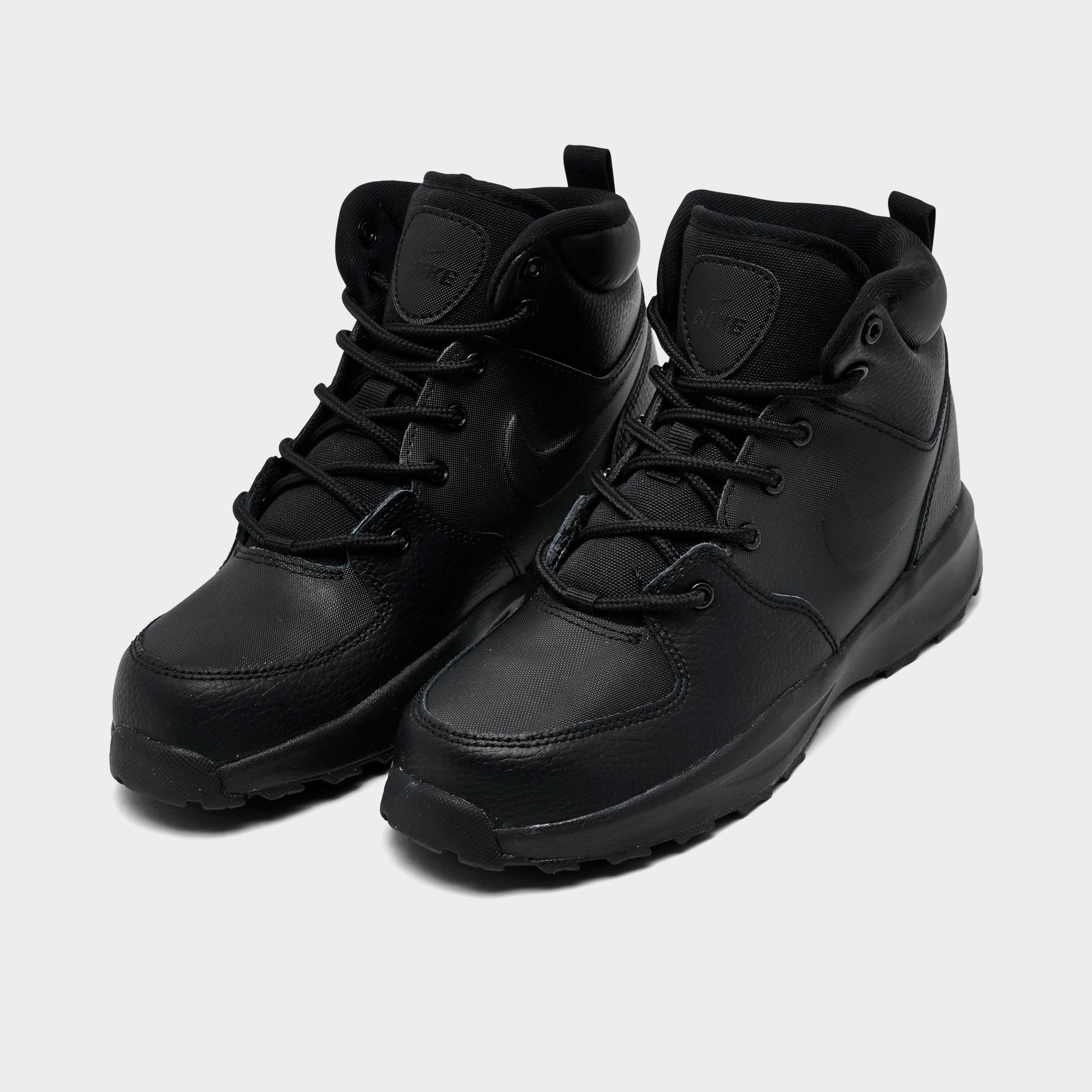 Little Kids' Nithtke Manoa 17 Leather Boots - Black/Black/Black - Both shoes facing left