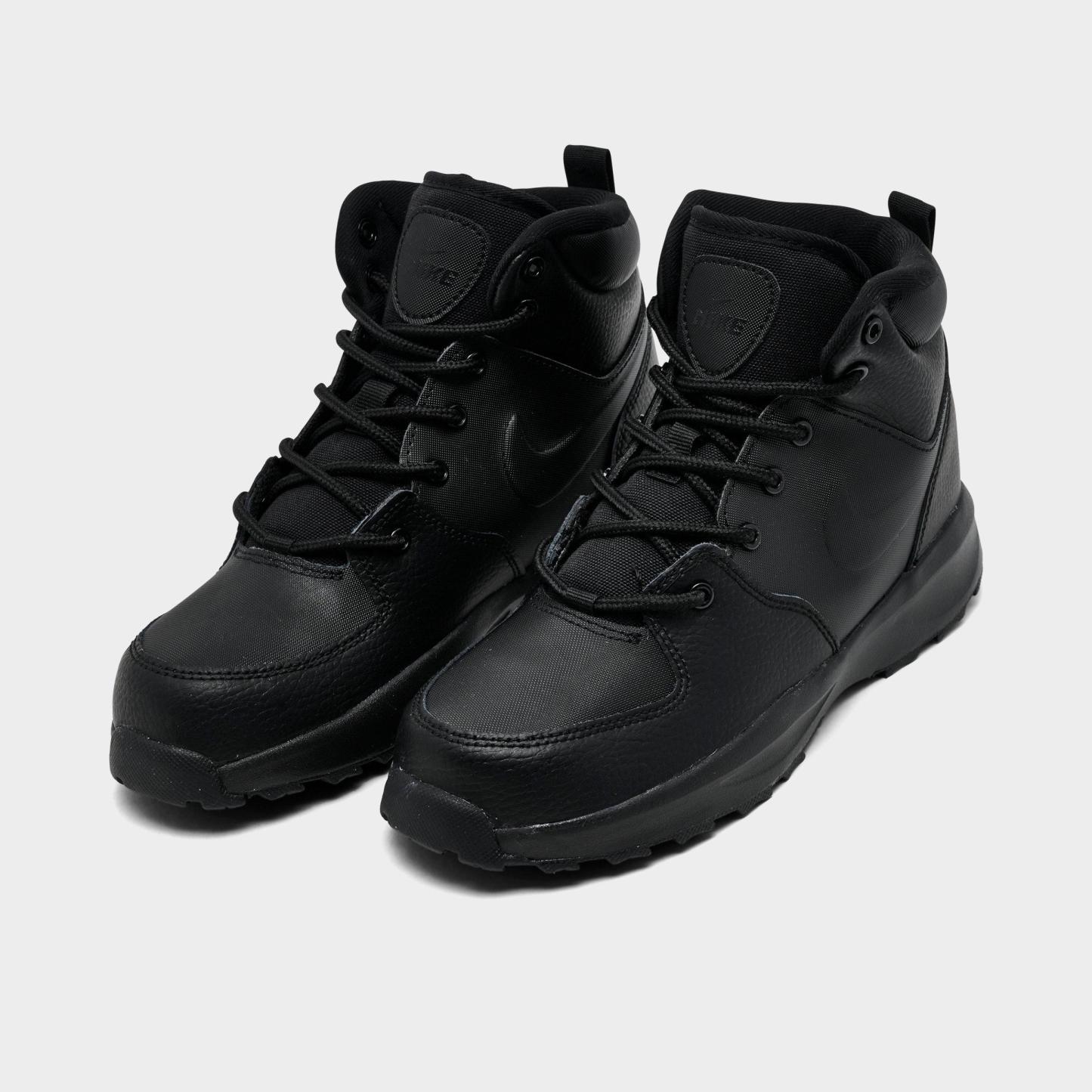 Little Kids' Nithtke Manoa 17 Leather Boots - Black/Black/Black - Both shoes facing left
