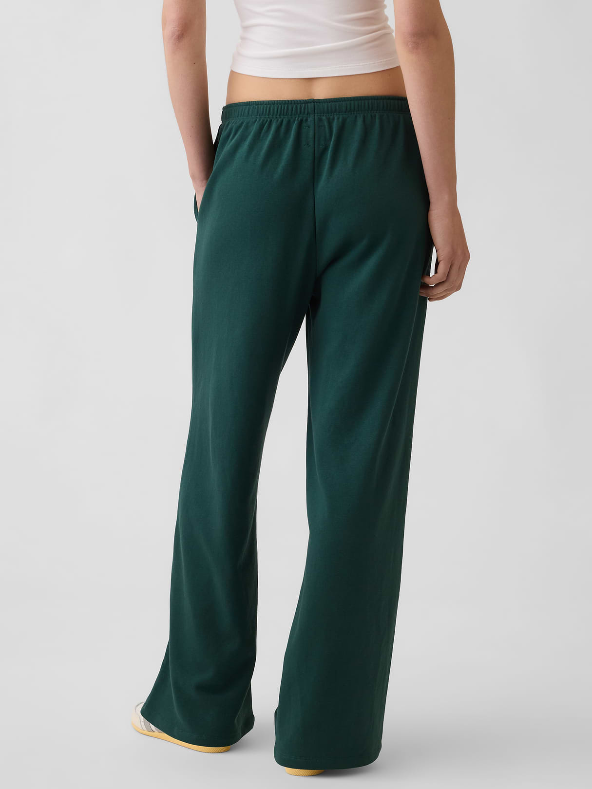 Mid Rise VintageSoft Terry Loose Sweatpants - Dark green