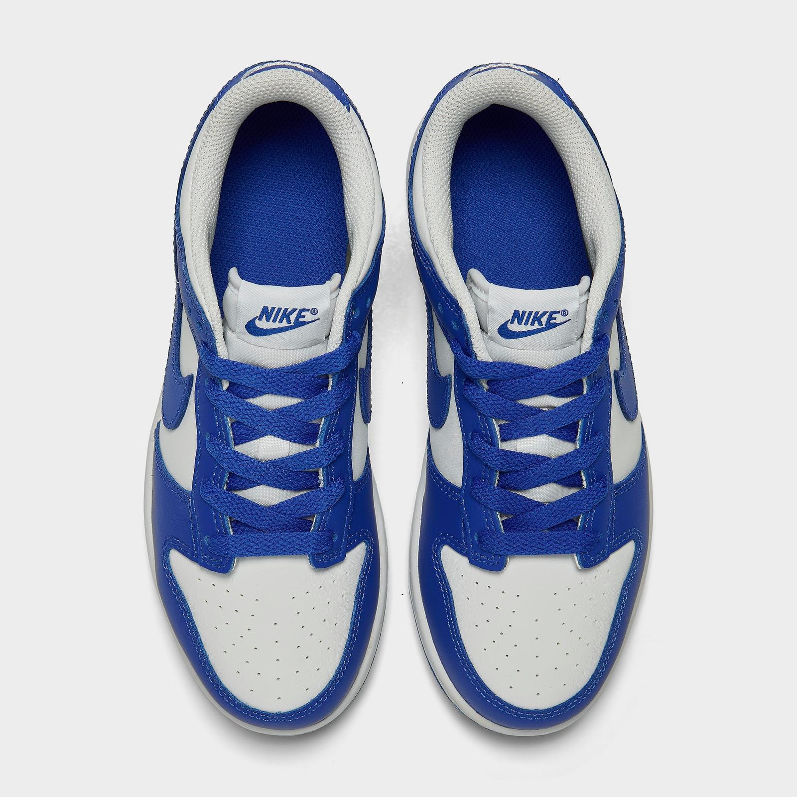 Little Kids' Nike Dunk Low Casual Shoes - White/Hyper Royal/Hyper Royal