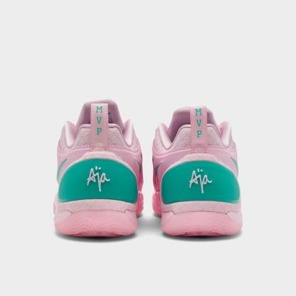 Girls' Big Kids' Nithtke A'Two A'ja Wilson Basketball Shoes - Pink Foam/Light Menta - Back view