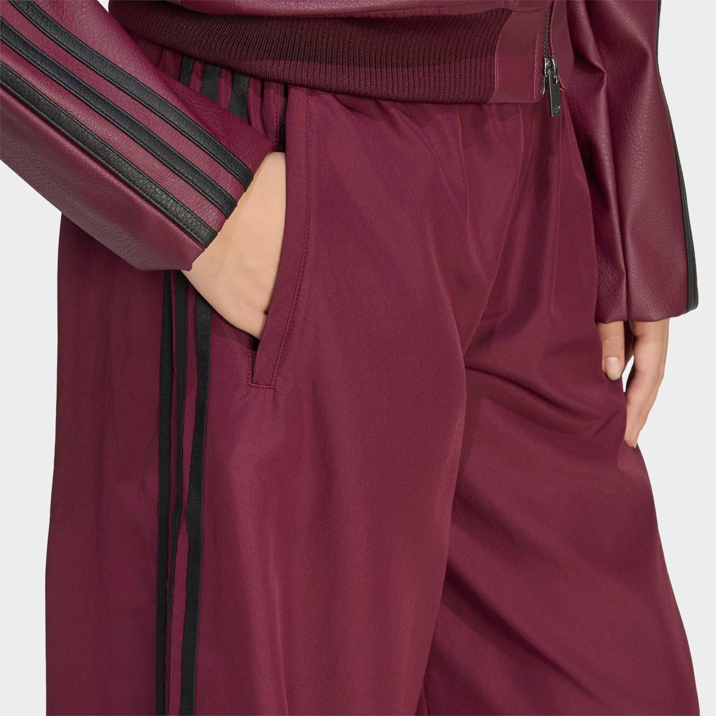 Women's adidas Originals Firebird Adilenium Woven Track Pants - Maroon/Black