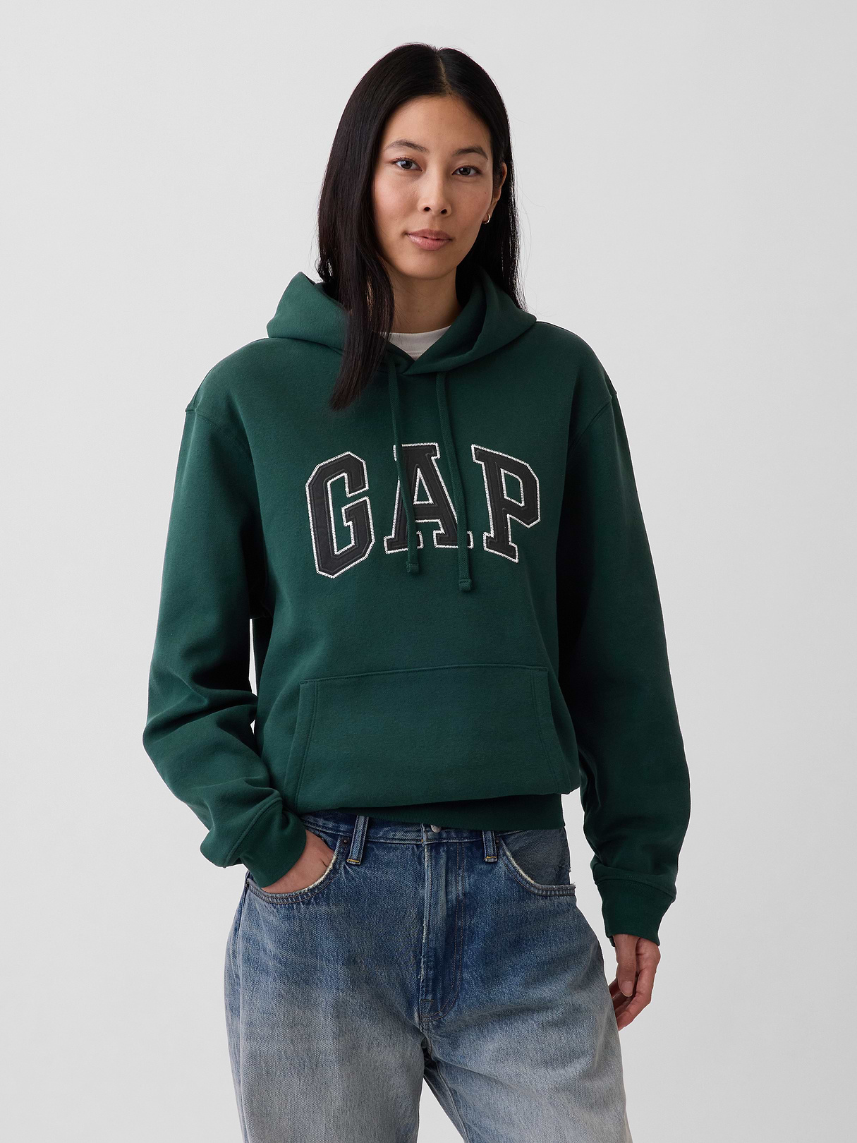 Adult VintageSoft Arch Logo Hoodie - hunter green