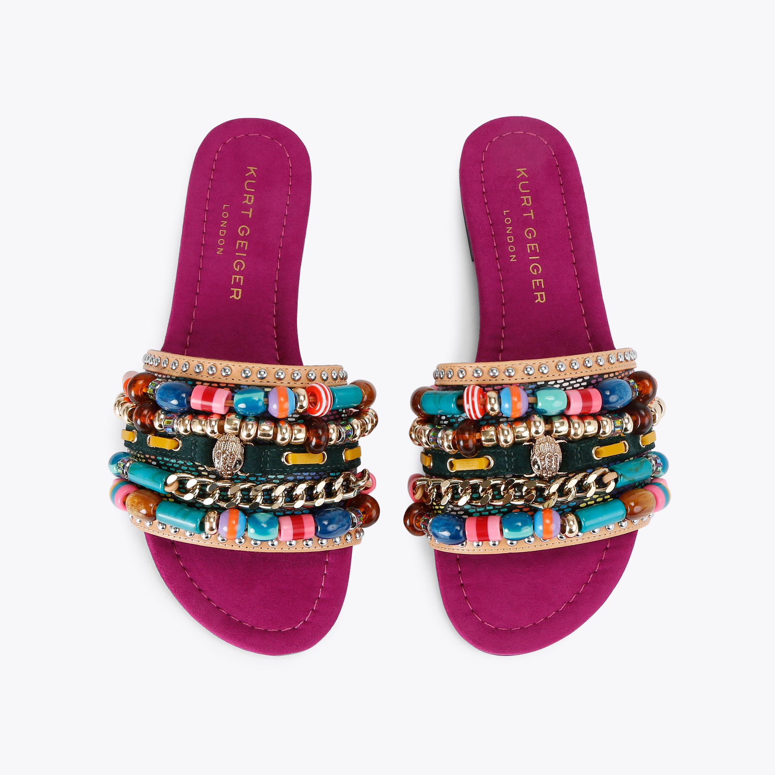 Kurt Geiger London Southbank Beaded Flat - Pink - view 3