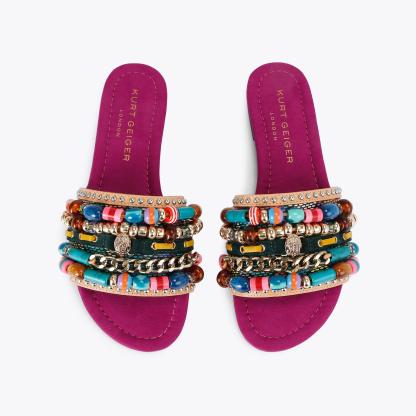 Kurt Geiger London Southbank Beaded Flat - Pink - view 3