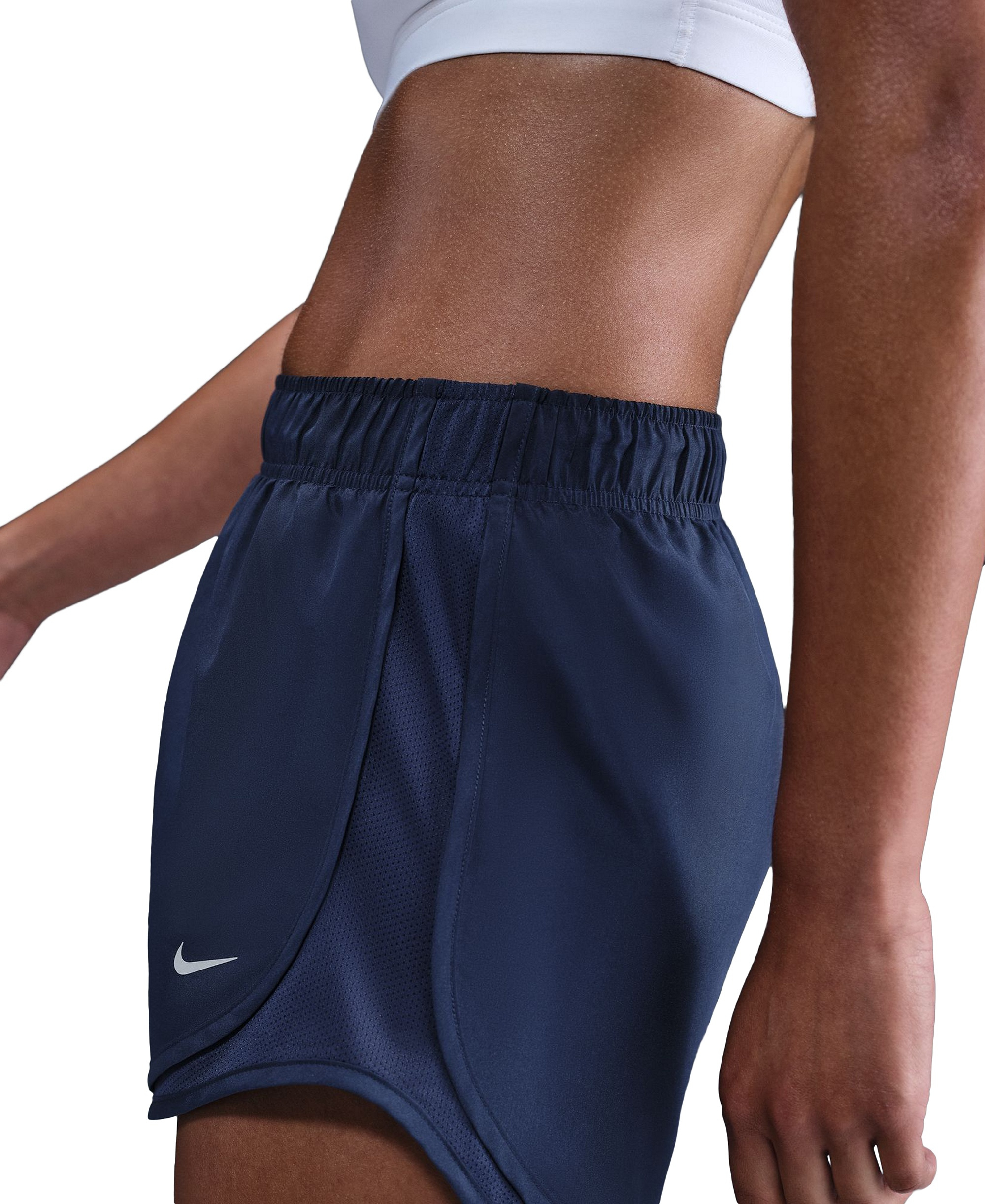 Nike Women's Tempo Dri-FIT Mid-Rise Running Shorts - Midnight Navy/Reflective Silver