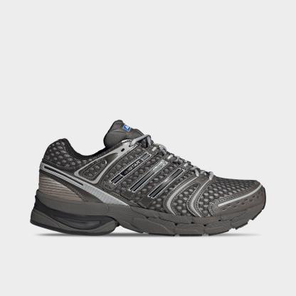 Men's adidas Adistar Control 5 Casual Shoes - Part 1 - Trace Grey Metallic/Core Black/Light Brown - Left shoe facing left. Outside of the shoe.
