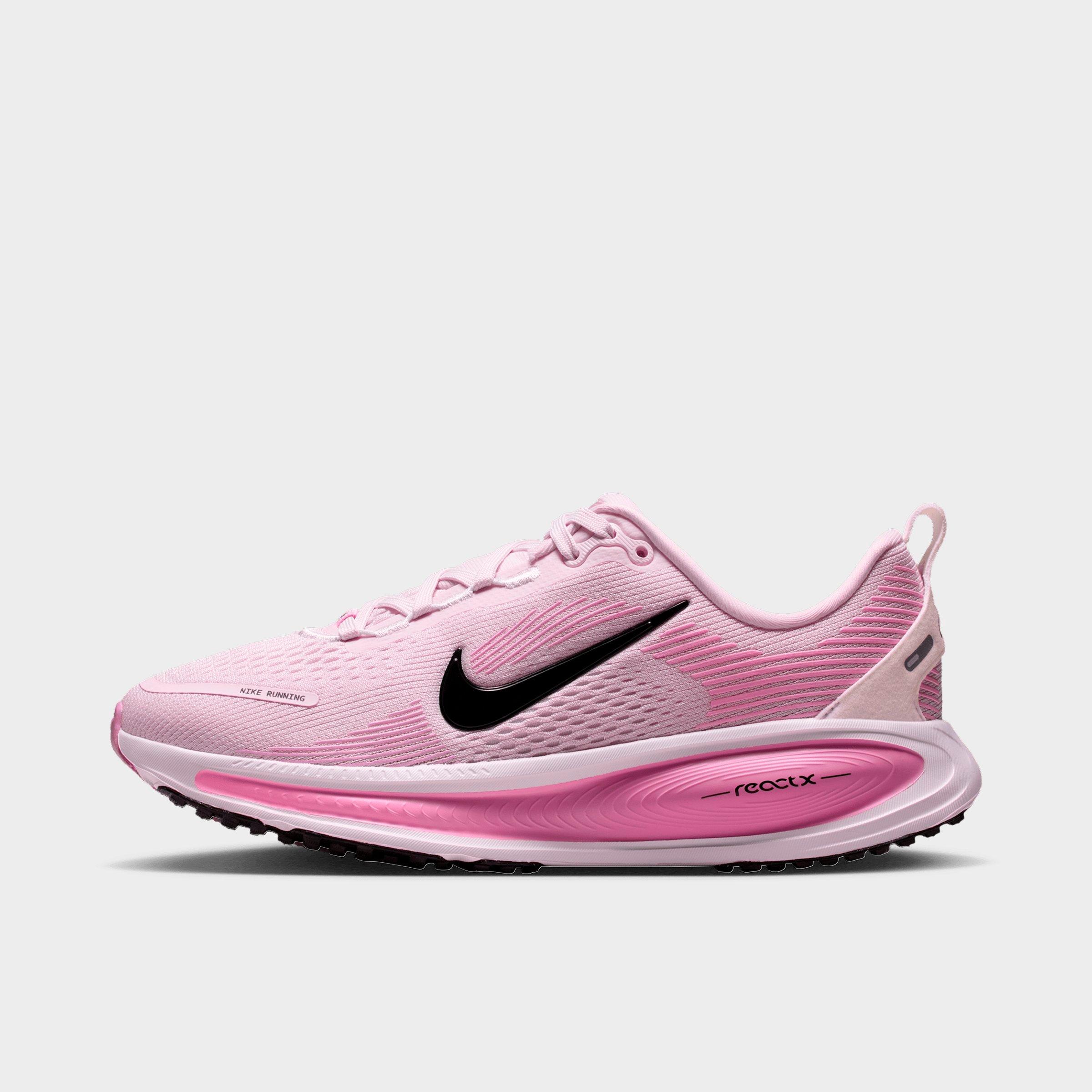 Big Kids' Nithtke Vomero 18 Running Shoes - Part 1 - Bleached Lilac/Black/Light Magenta/Pink Rise/White - Left shoe facing left. Outside of the shoe.