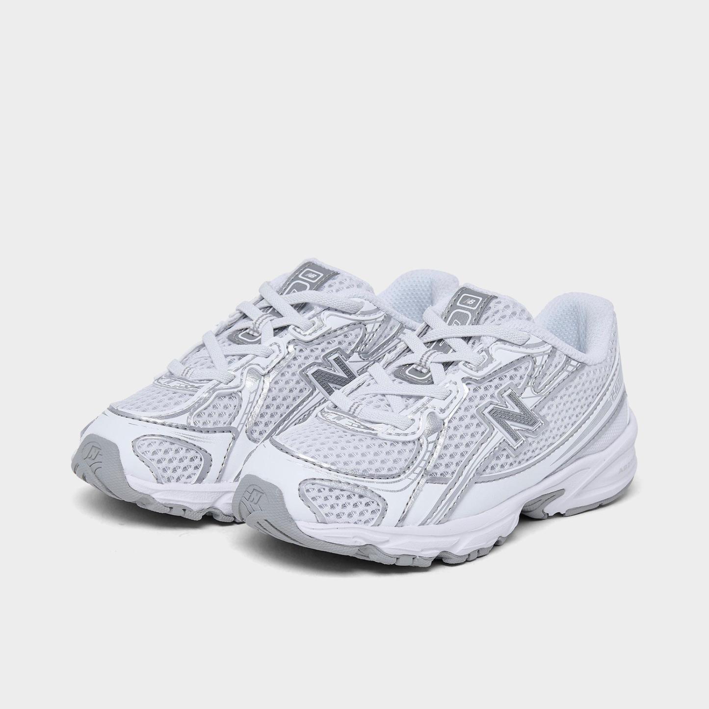 Kids' Toddler New Balance 740 Stretch Lace Casual Shoes - White/Metallic Silver - view 2