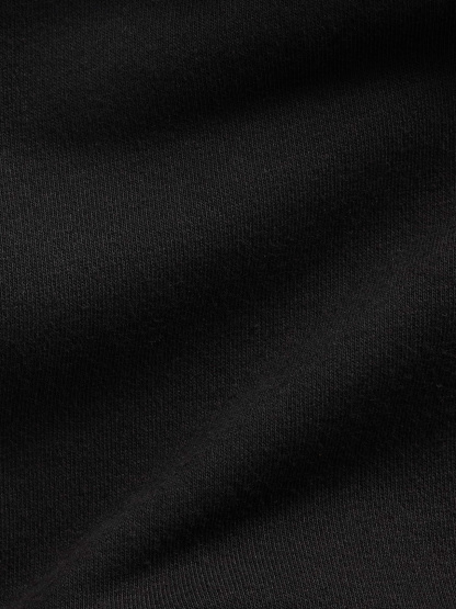 VintageSoft Terry Oversized Wedge Zip Hoodie - Black