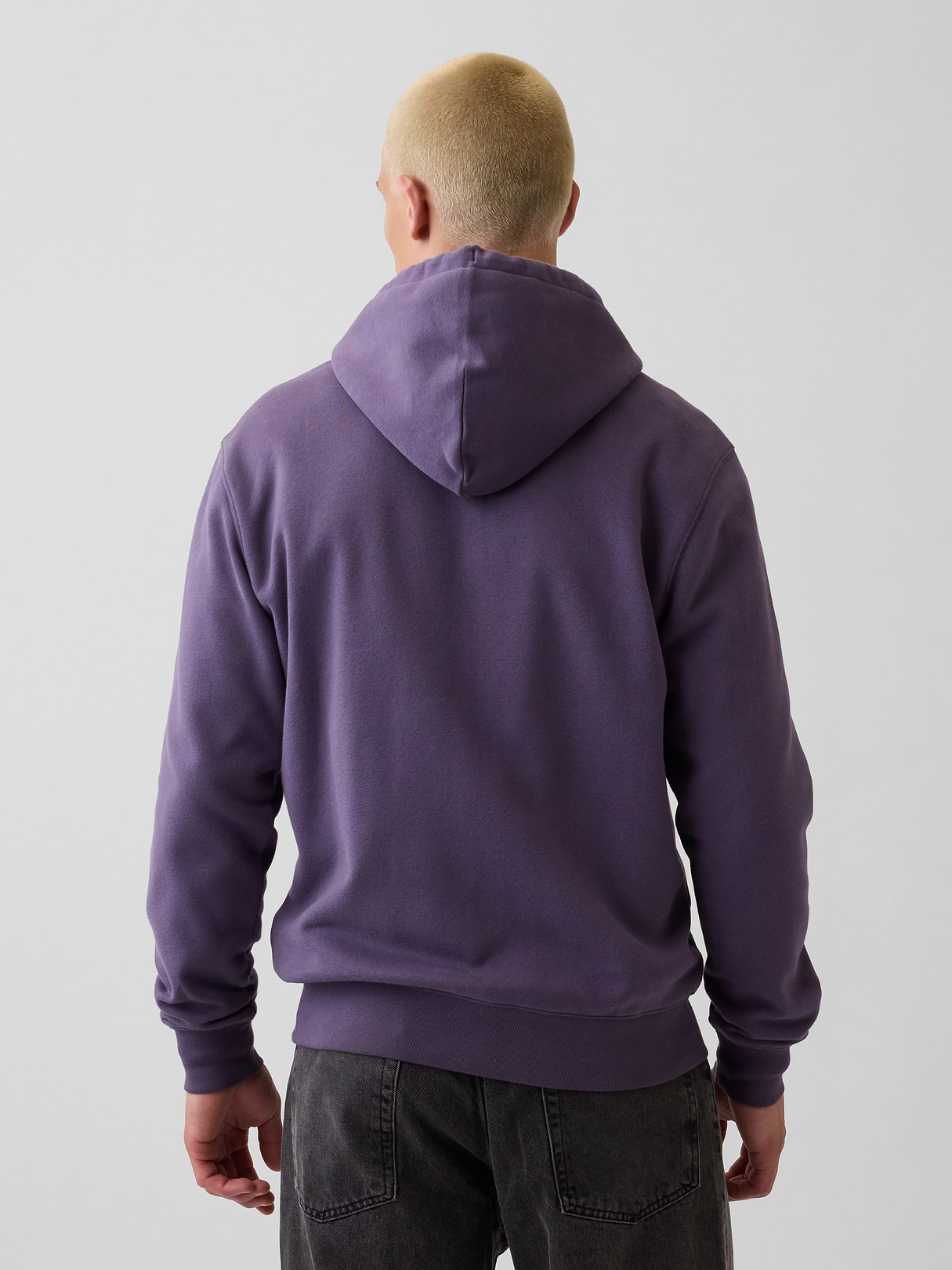 Adult VintageSoft Arch Logo Zip Hoodie - Dark purple violet