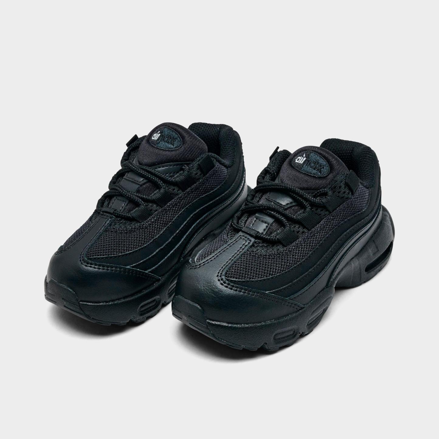 Kids' Toddler Nithtke Air Max 95 Recraft Casual Shoes - Black/Black/Black/Anthracite - Both shoes facing left