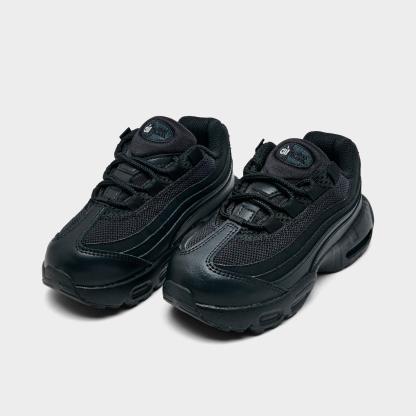 Kids' Toddler Nithtke Air Max 95 Recraft Casual Shoes - Black/Black/Black/Anthracite - Both shoes facing left