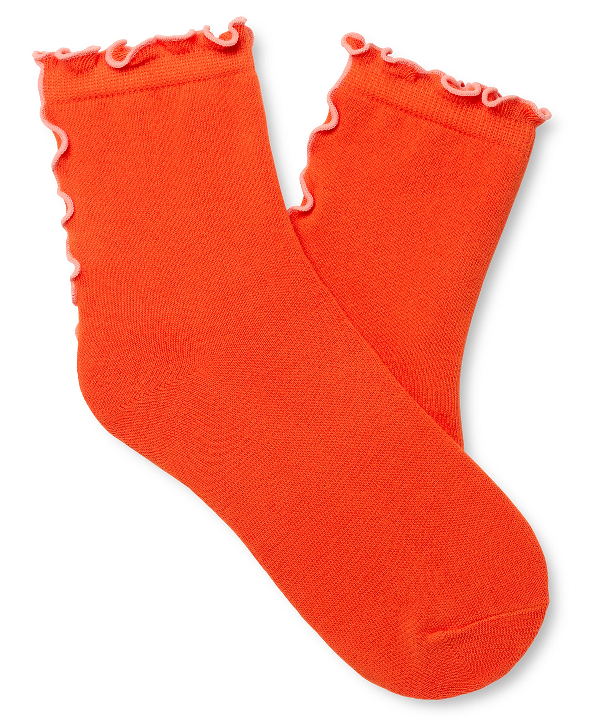 UGG Women's Karsyn Lettuce Edge Quarter Logo Socks - Red