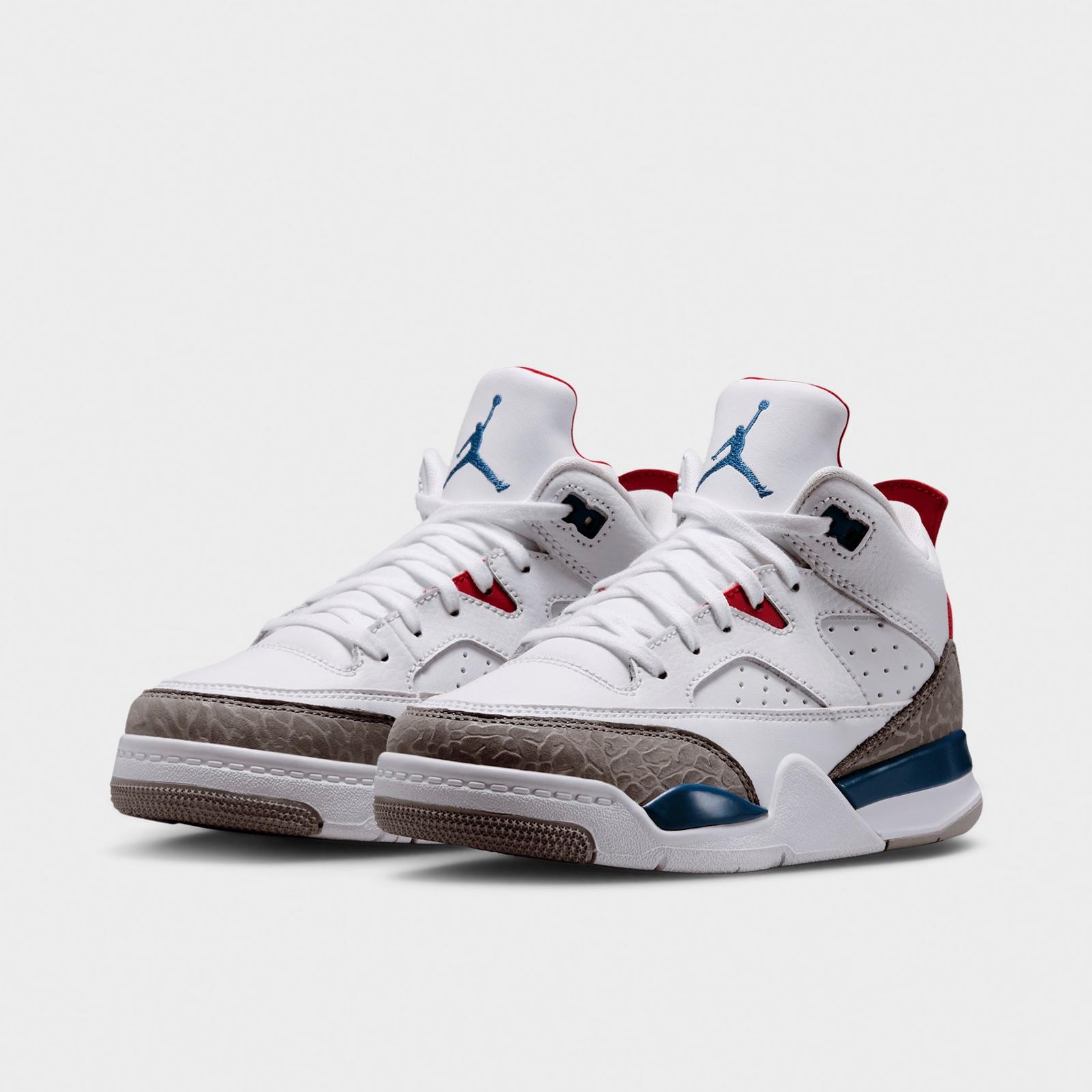 Little Kids' Air Jordan Son of Mars Low Casual Shoes - White/Varsity Red/Light Smoke Grey/True Blue - view 2