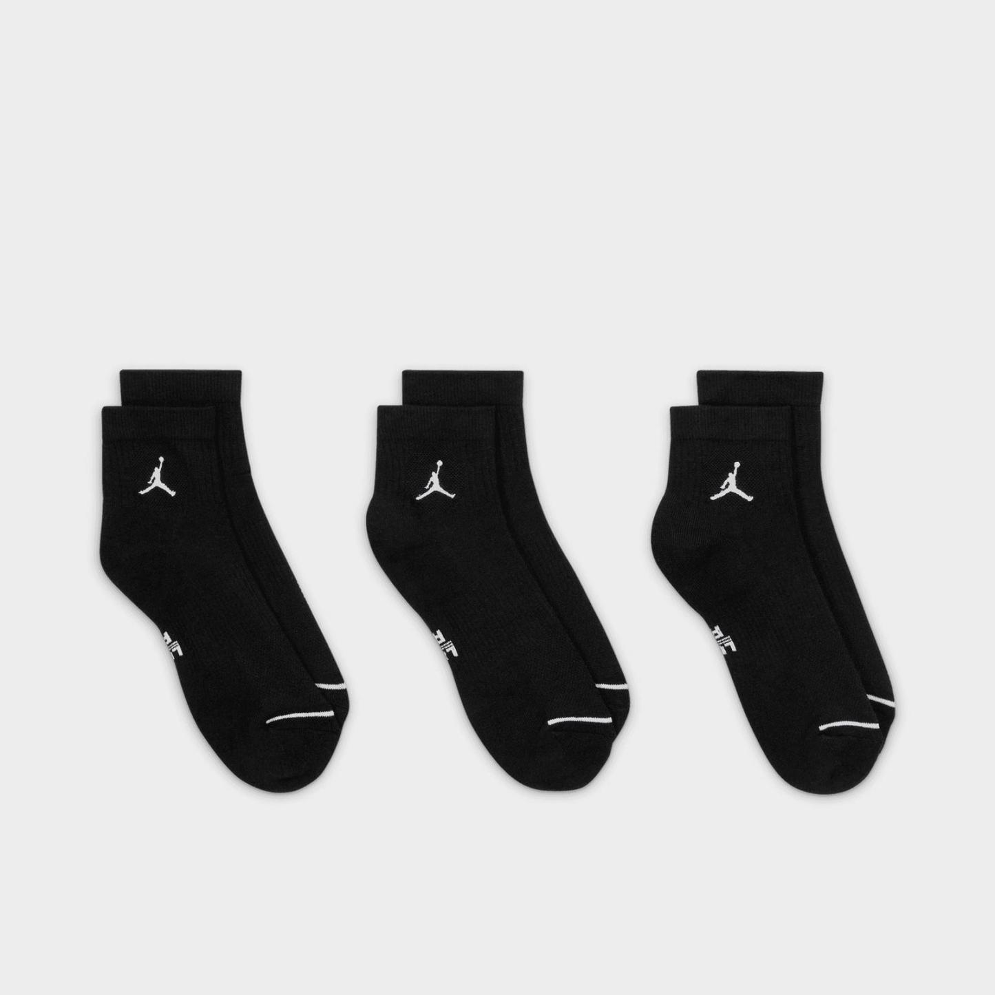 Jordan Everyday Ankle Socks (3-Pack) - Black/White - view 3