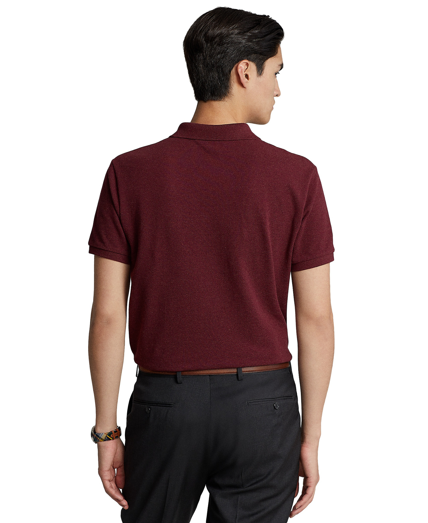 Polo Ralph Lauren Men's Custom Slim-Fit Mesh Polo Shirt - Spring Wine Heather