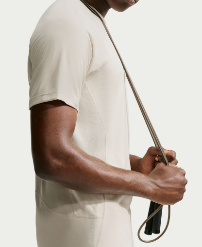 Nike Men's Pro Training Dri-Fit Short-Sleeve T-Shirt - Light Brown/White
