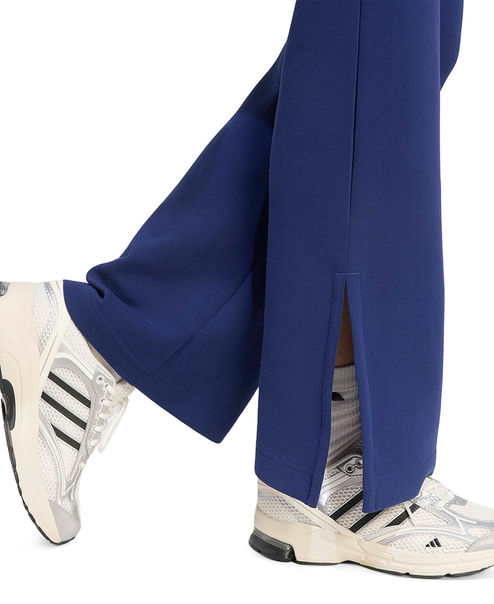 adidas Women's Mid-Rise Soft Lux Flare-Leg Pants - Dark Blue