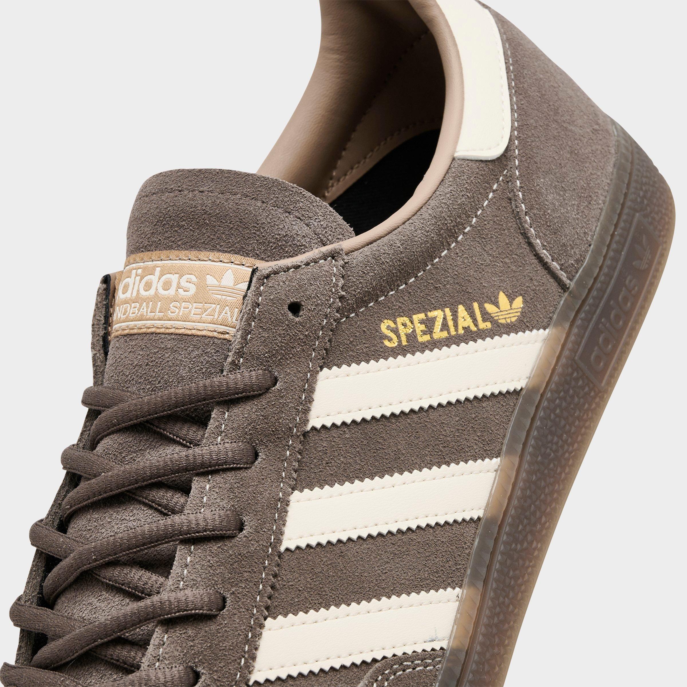 Men's adidas Originals Handball Spezial Casual Shoes - Part 4 - Earth Strata/White/Gum - Detail shot