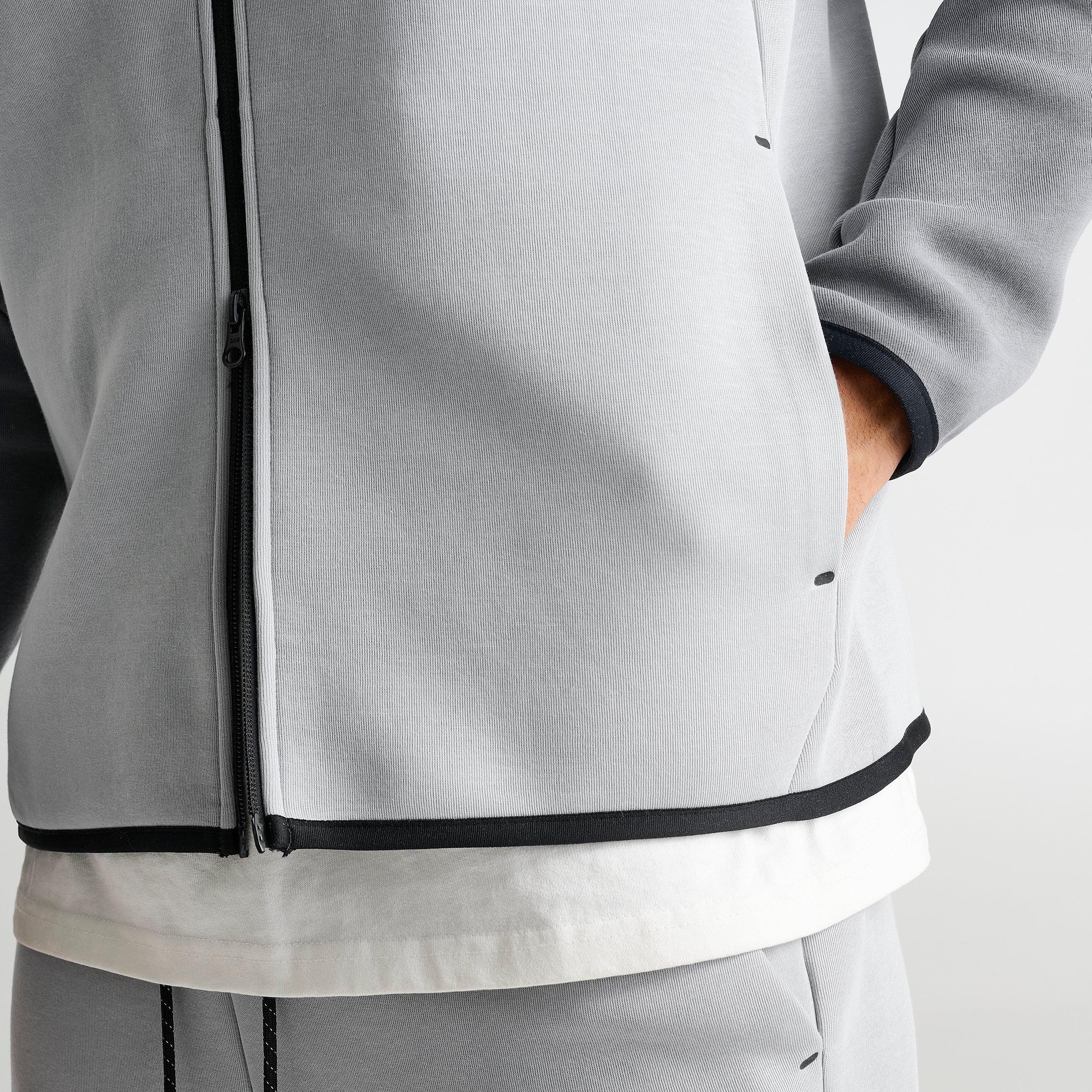 Men's Nithtke Tech Fleece Windrunner Full-Zip Jacket - Light Smoke Grey/Anthracite/Pink Foam
