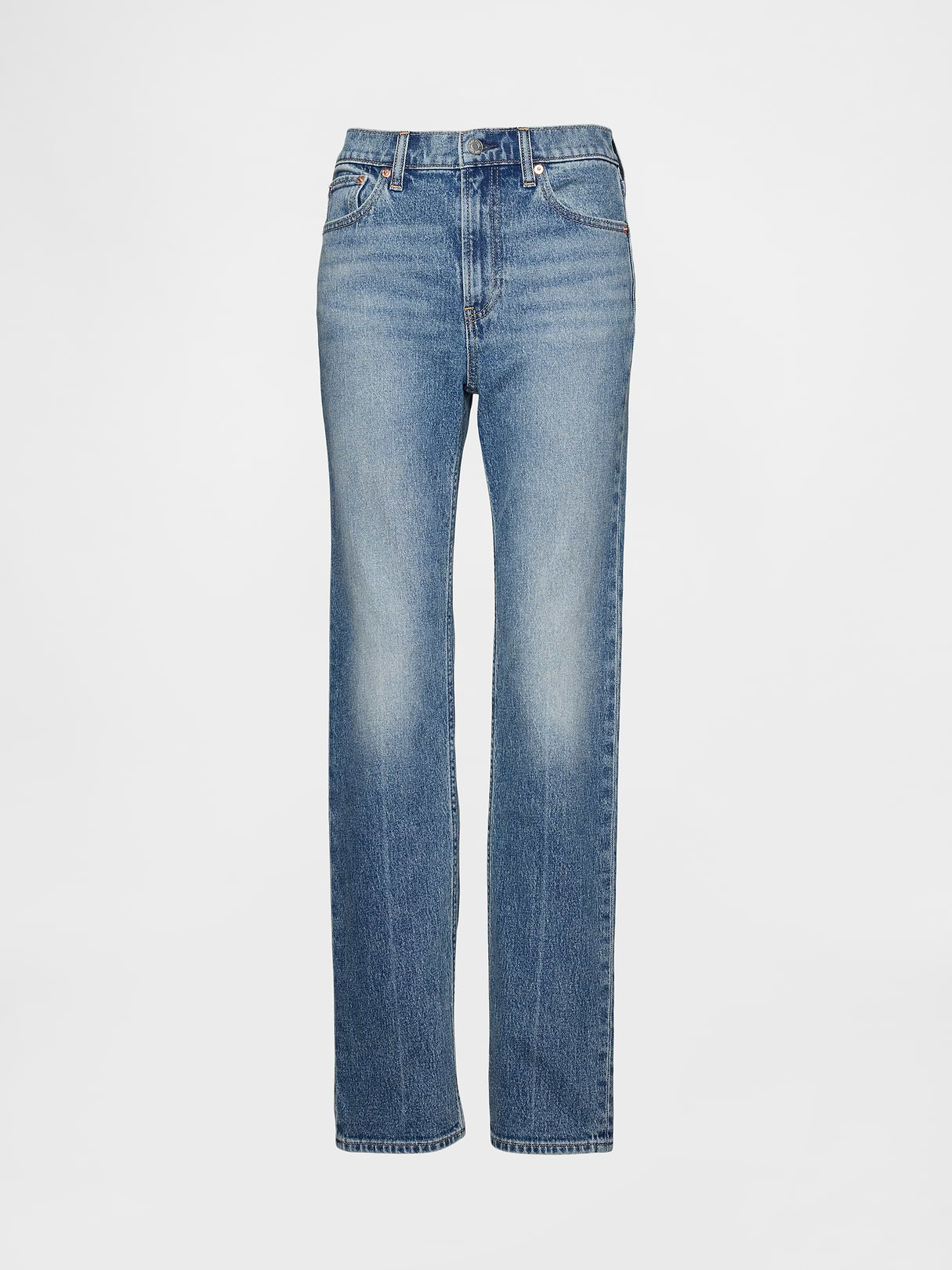 High Rise '90s Slim Straight Jeans - Medium indigo