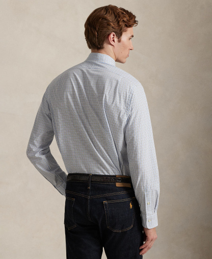 Polo Ralph Lauren Men's Slim-Fit Stretch Shirt - White Blue Multi