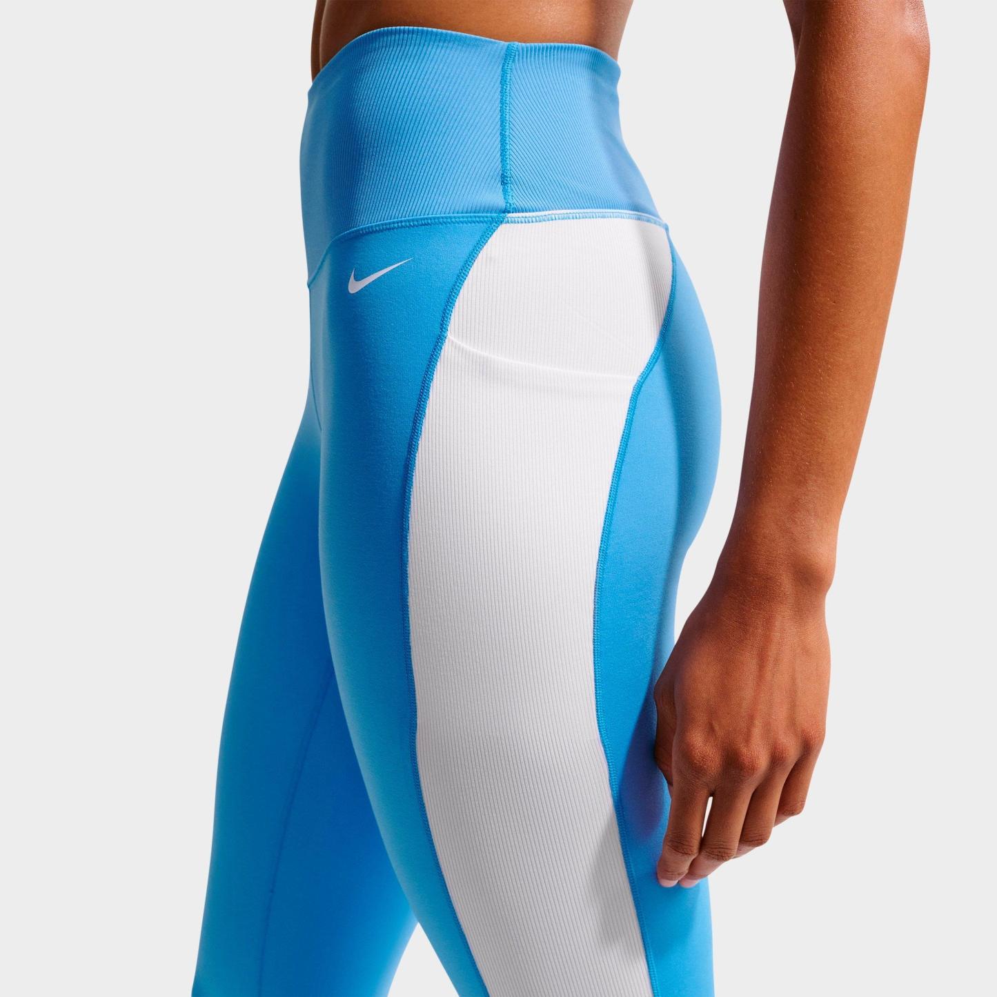 Women's Nithtke One High-Waisted 7/8 Leggings - University Blue/White/White