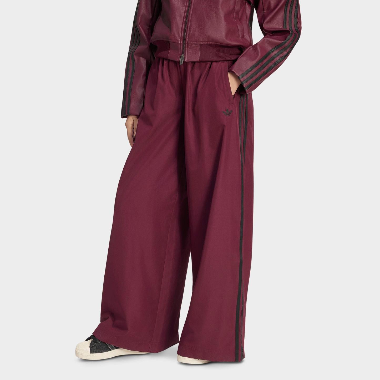 Women's adidas Originals Firebird Adilenium Woven Track Pants - Maroon/Black