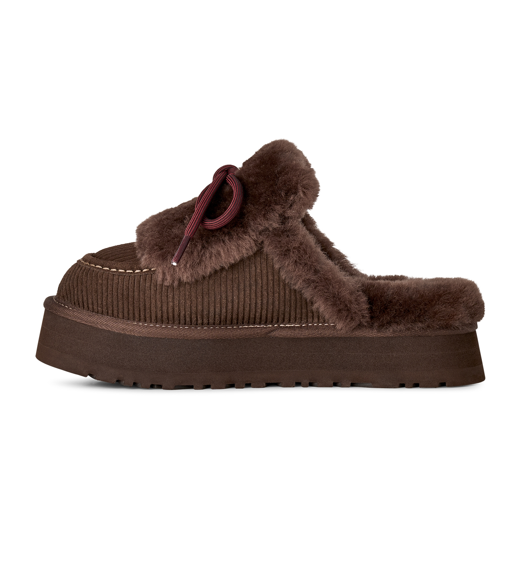 UGG® Women's Disquette Heritage Lace-Up Clog Slippers - Burnt Cedar