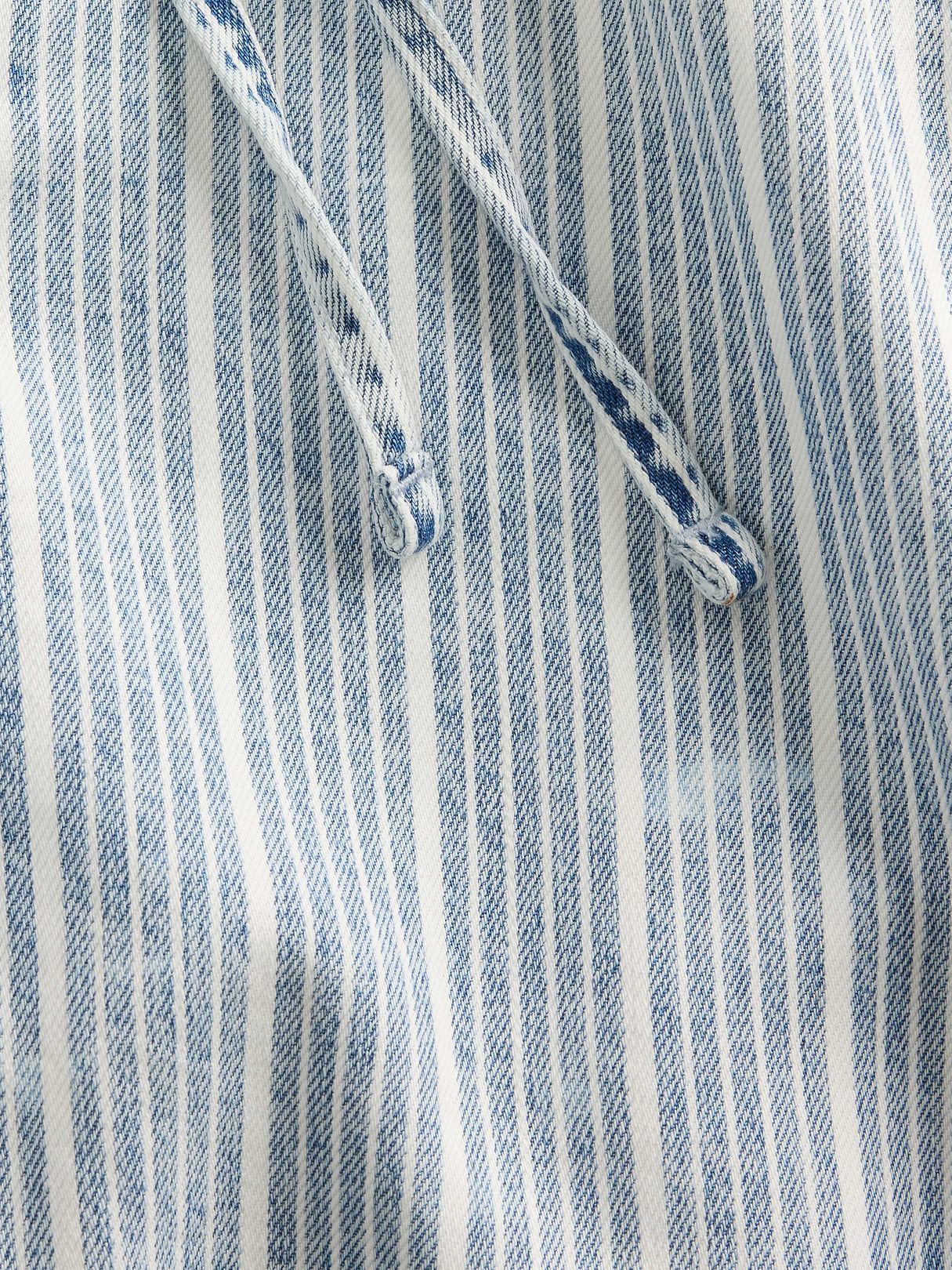 Mid Rise UltraSoft Easy Baggy Jeans - Light indigo varsity stripe
