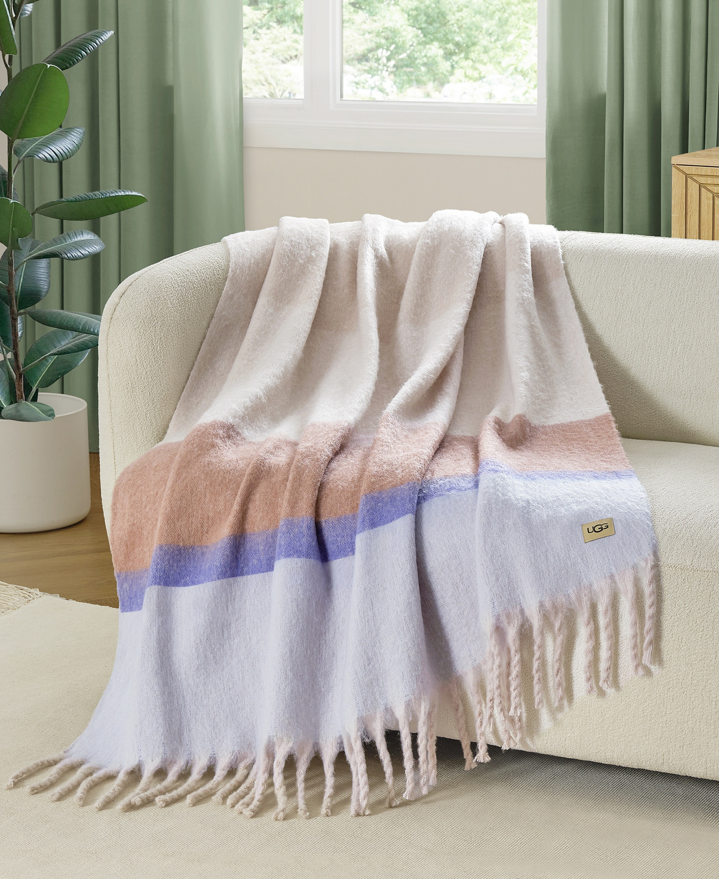 UGG® Simona Faux Mohair Throw, 50" x 70" - Misty Wisteria