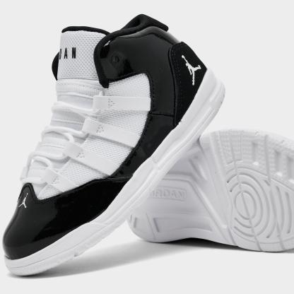 Boys' Toddler Jordan Max Aura Basketball Shoes - White/Black - view 3