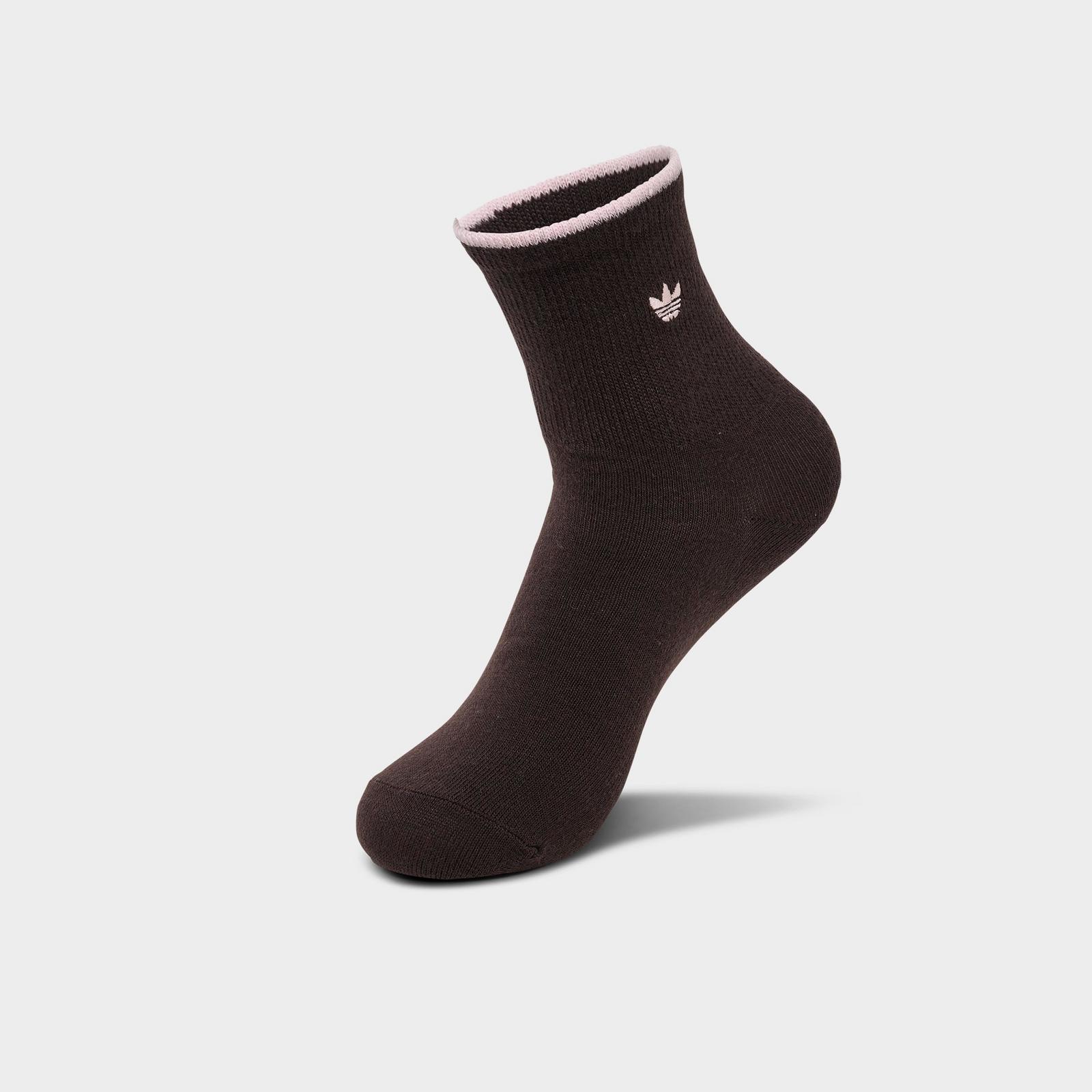 adidas Originals Trefoil Luna Quarter Socks (3-Pack) - Aura Coffee/Pink/White - view 3