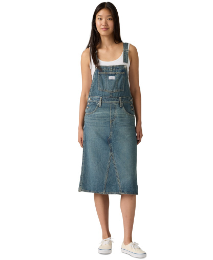 Levi's Women's Decon Relaxed-Fit Sleeveless Skirtall Dress - About Last Week Skirtall