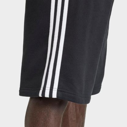 Men's adidas Originals 3-Stripes French Terry Shorts - Black - view 5
