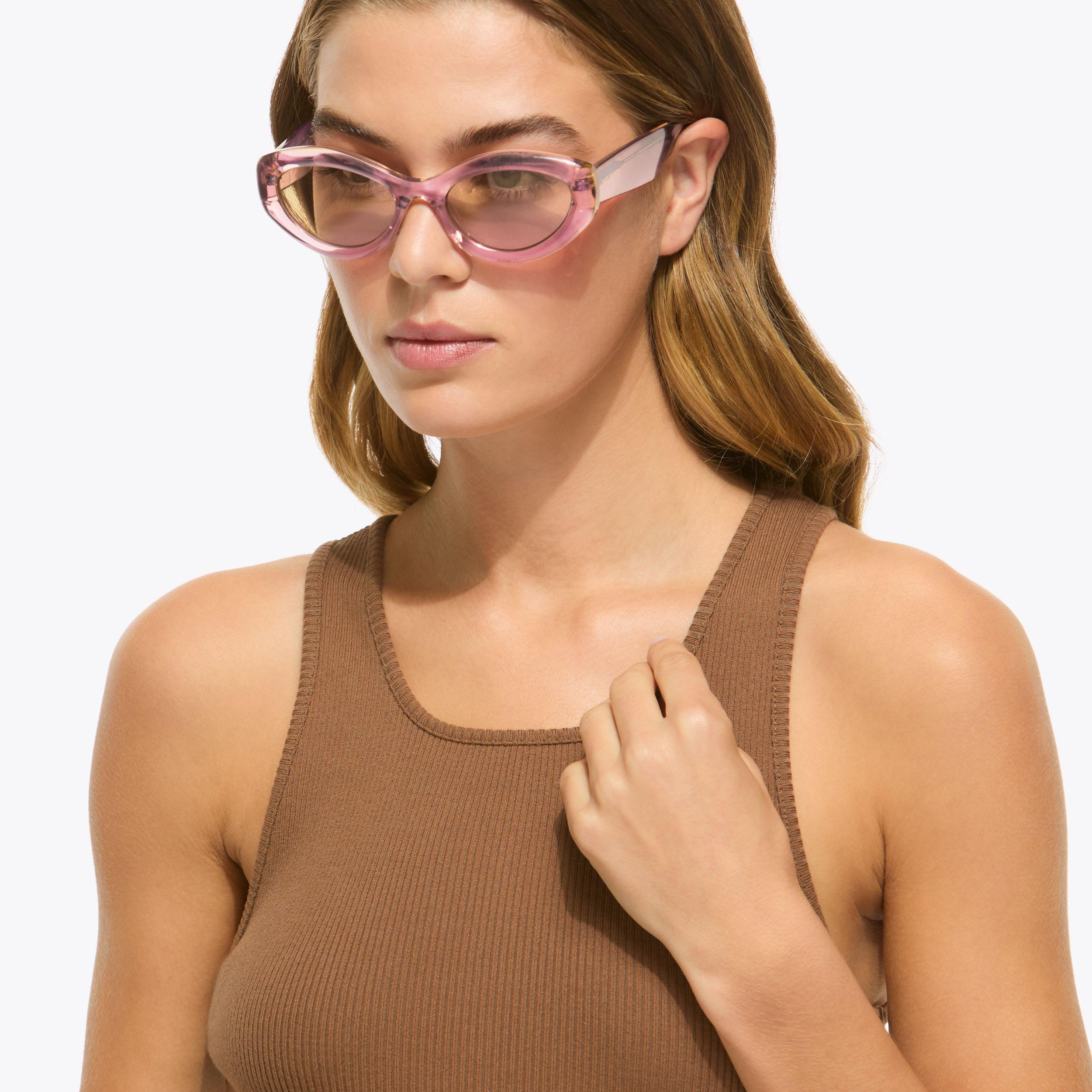 Kurt Geiger London Small Kensington Cat Eye Sunglasses - Pink - view 2