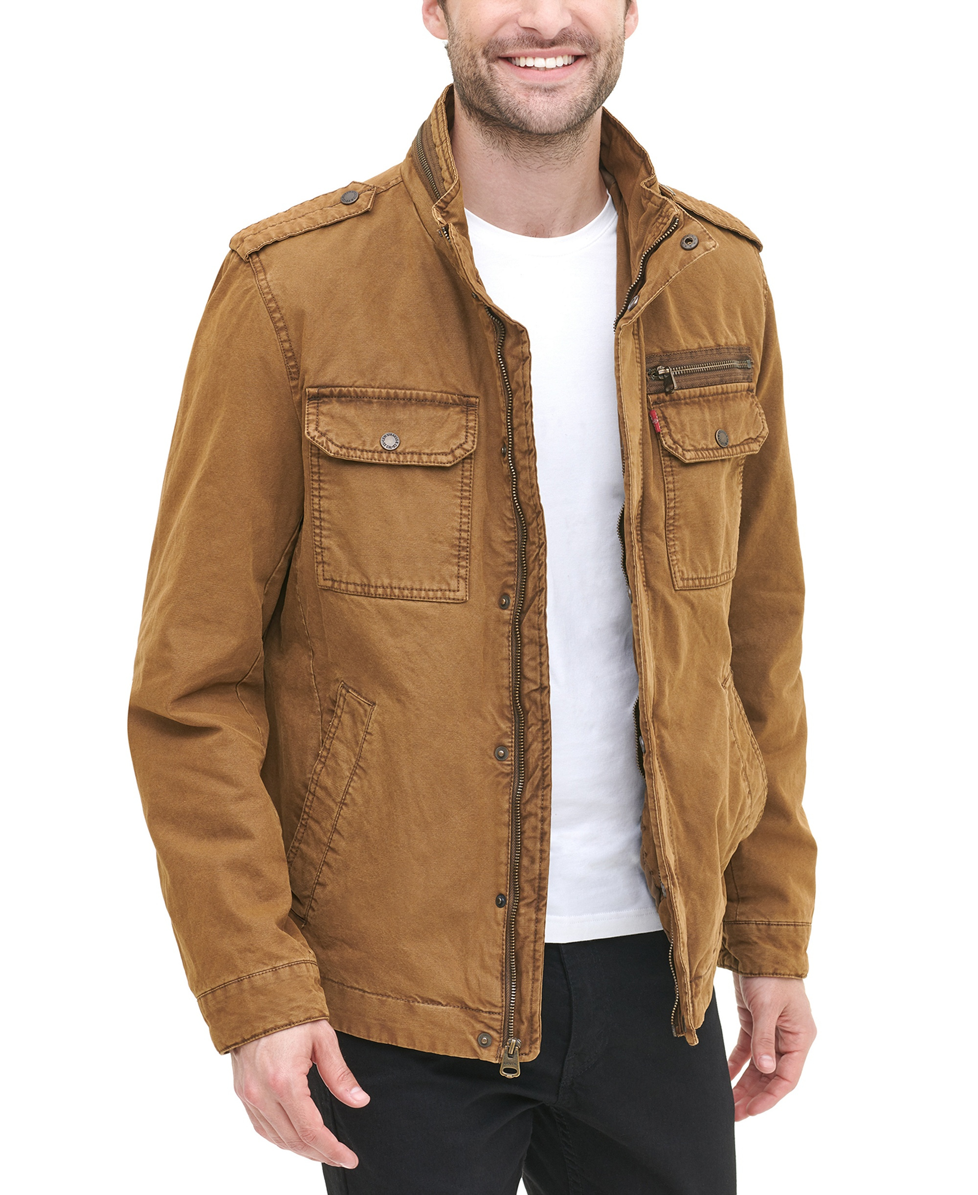 Levi's Men's Cotton Zip-Front Jacket - Worker Brown