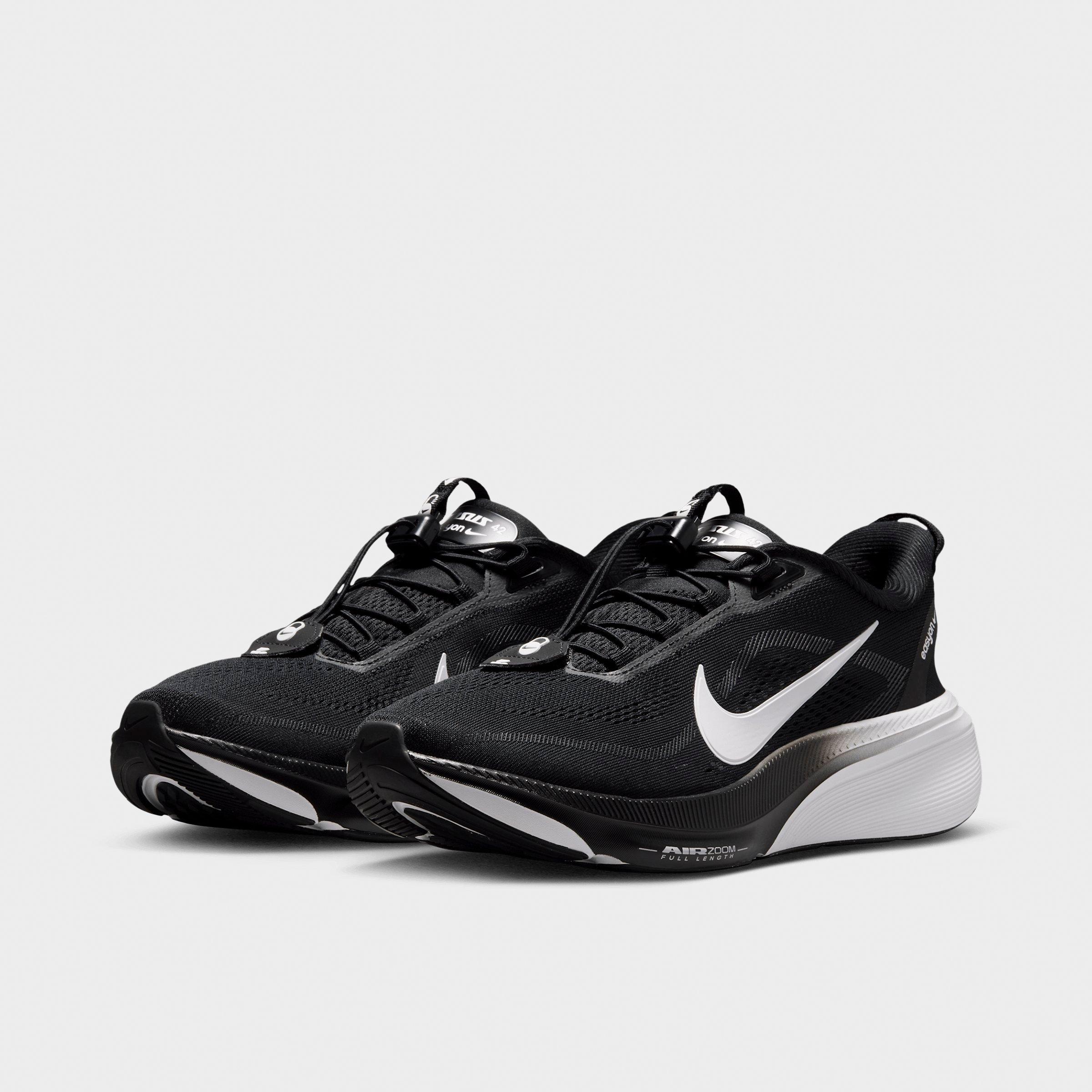 Men's Nithtke Pegasus 42 EasyOn Running Shoes - Black/Dark Smoke Grey/White - Both shoes facing left