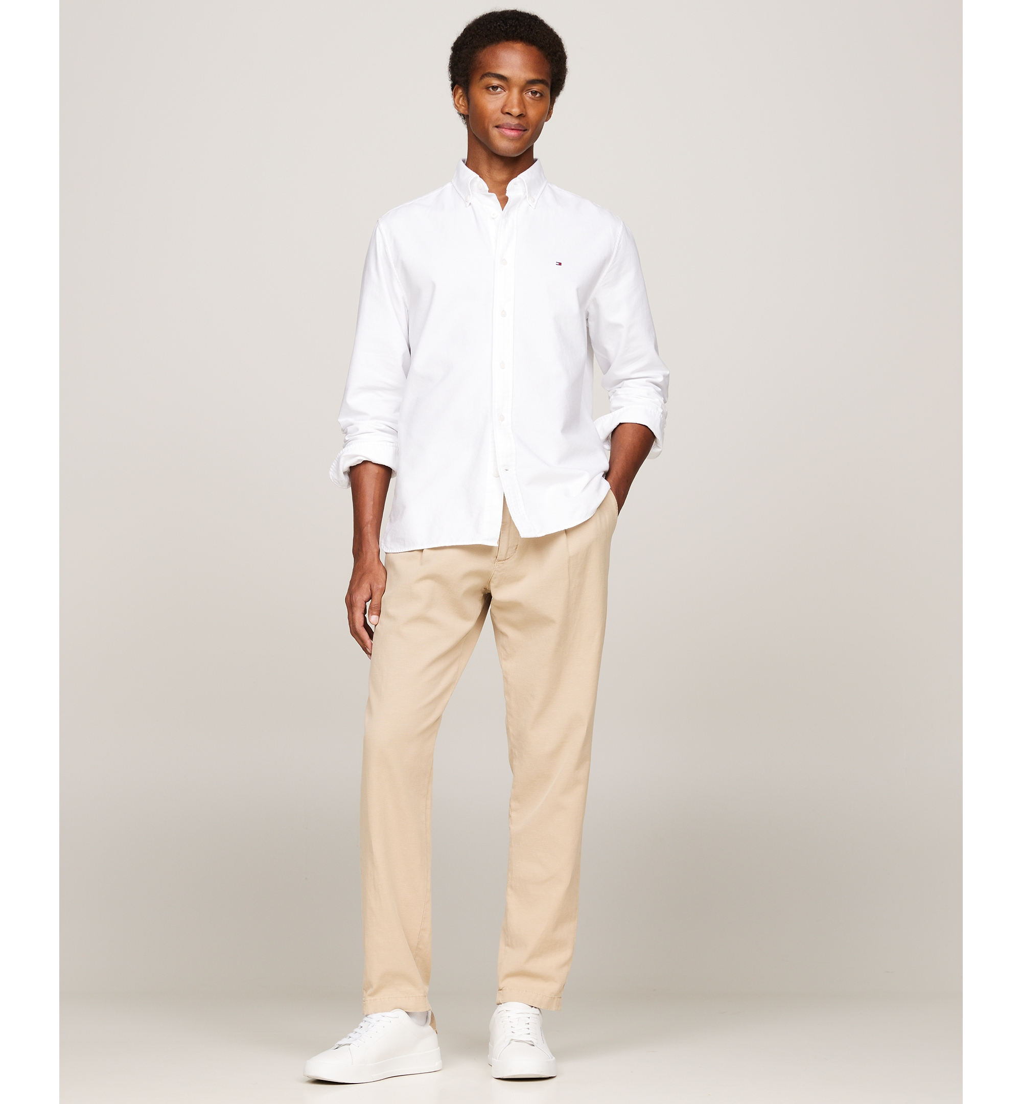 Tommy Hilfiger Men's Heritage Regular-Fit Oxford Shirt - Optic White