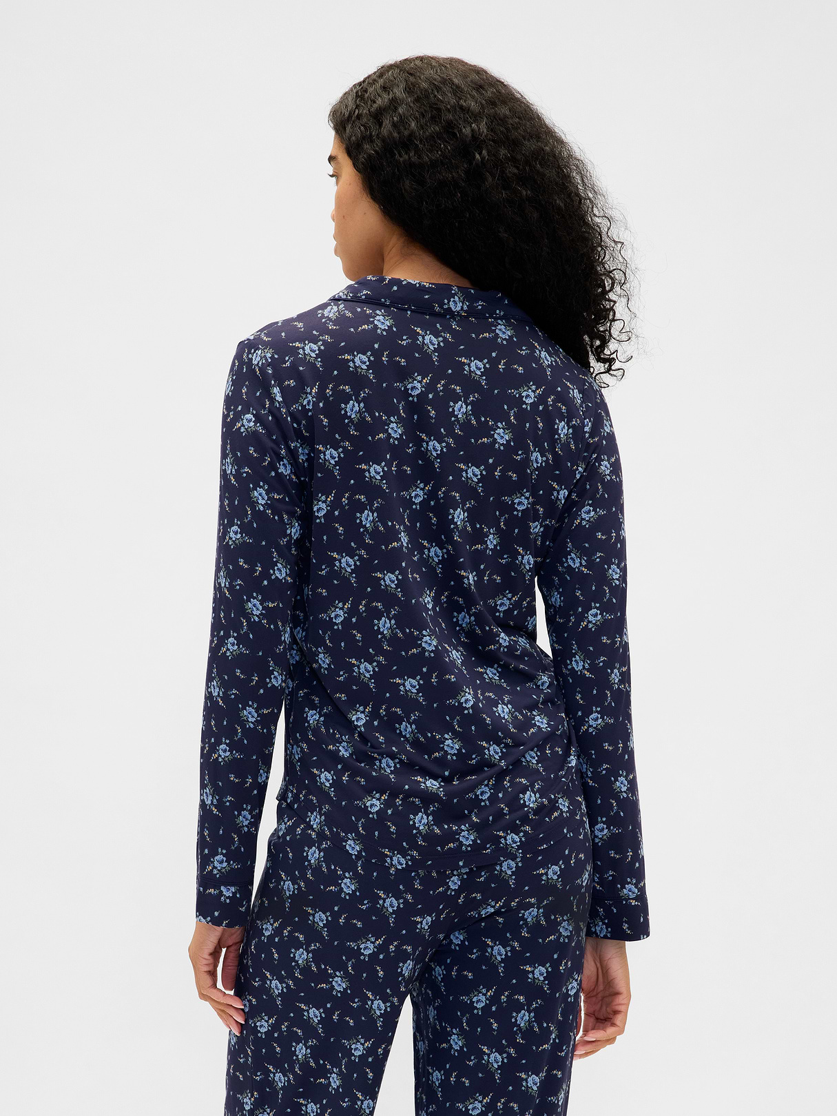 SoftMade Modal PJ Top - Blue floral