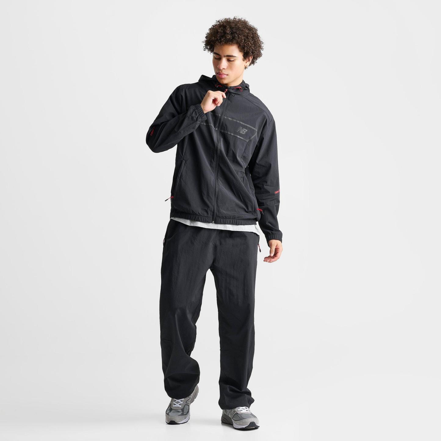 Men's New Balance Vision Pack Full-Zip Jacket - Black/Red - view 2