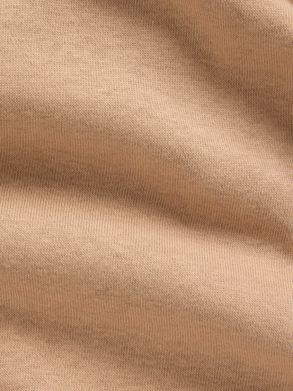 VintageSoft Oversized Half-Zip Wedge Pullover - Camel tan