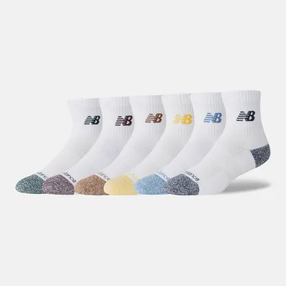 New Balance Active QTR Socks 6 Pack, LAS65202AS5