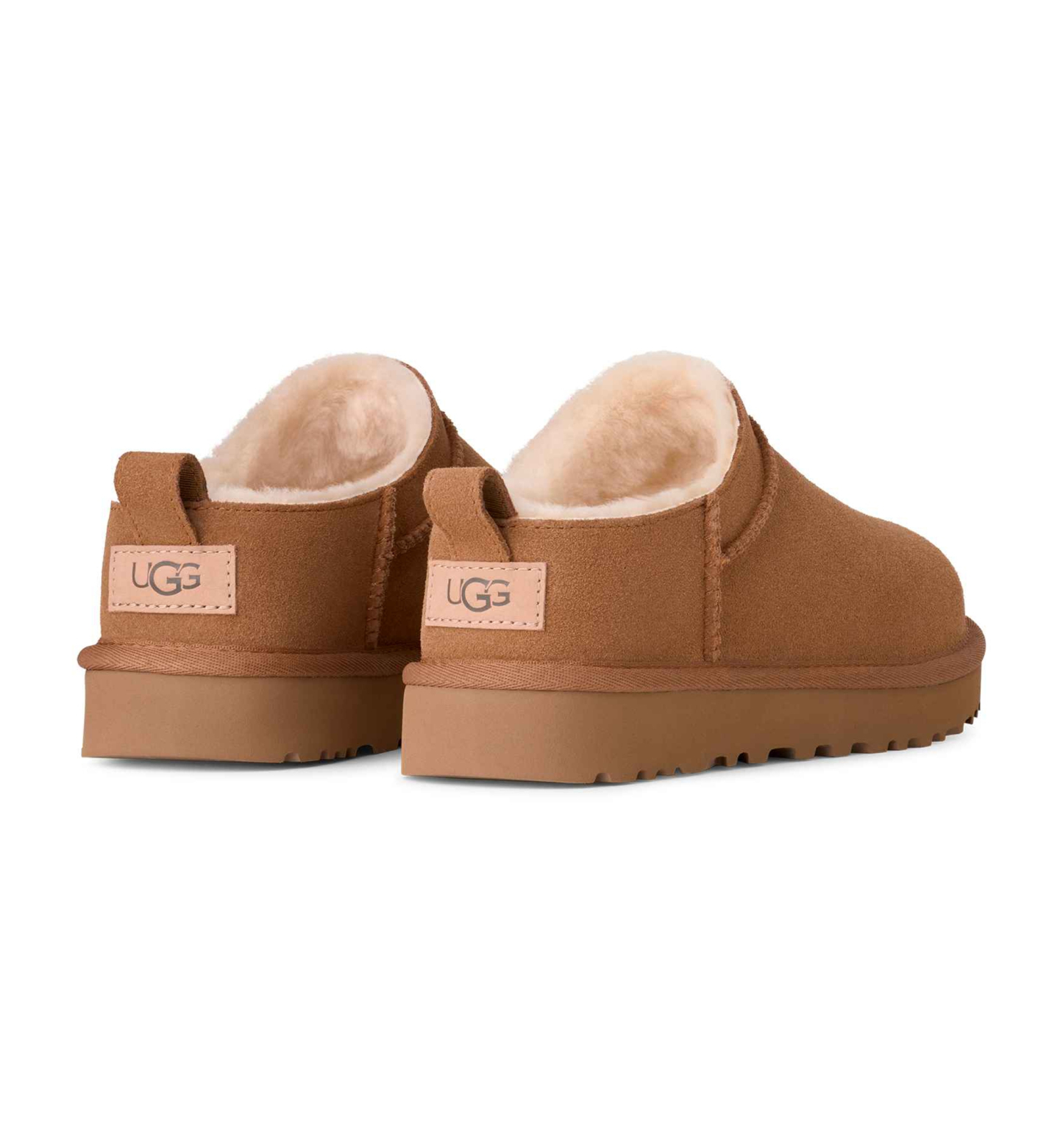UGG® Kids' Classic Micro Slip-On Booties - Chestnut