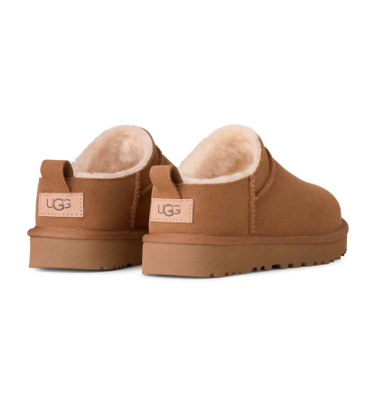 UGG® Kids' Classic Micro Slip-On Booties - Chestnut
