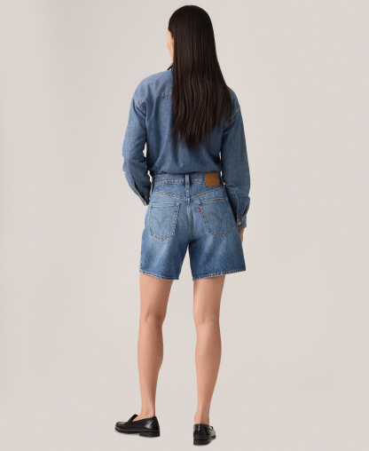 Levi's Premium Women's High-Rise Baggy Denim Shorts - Worn Memor