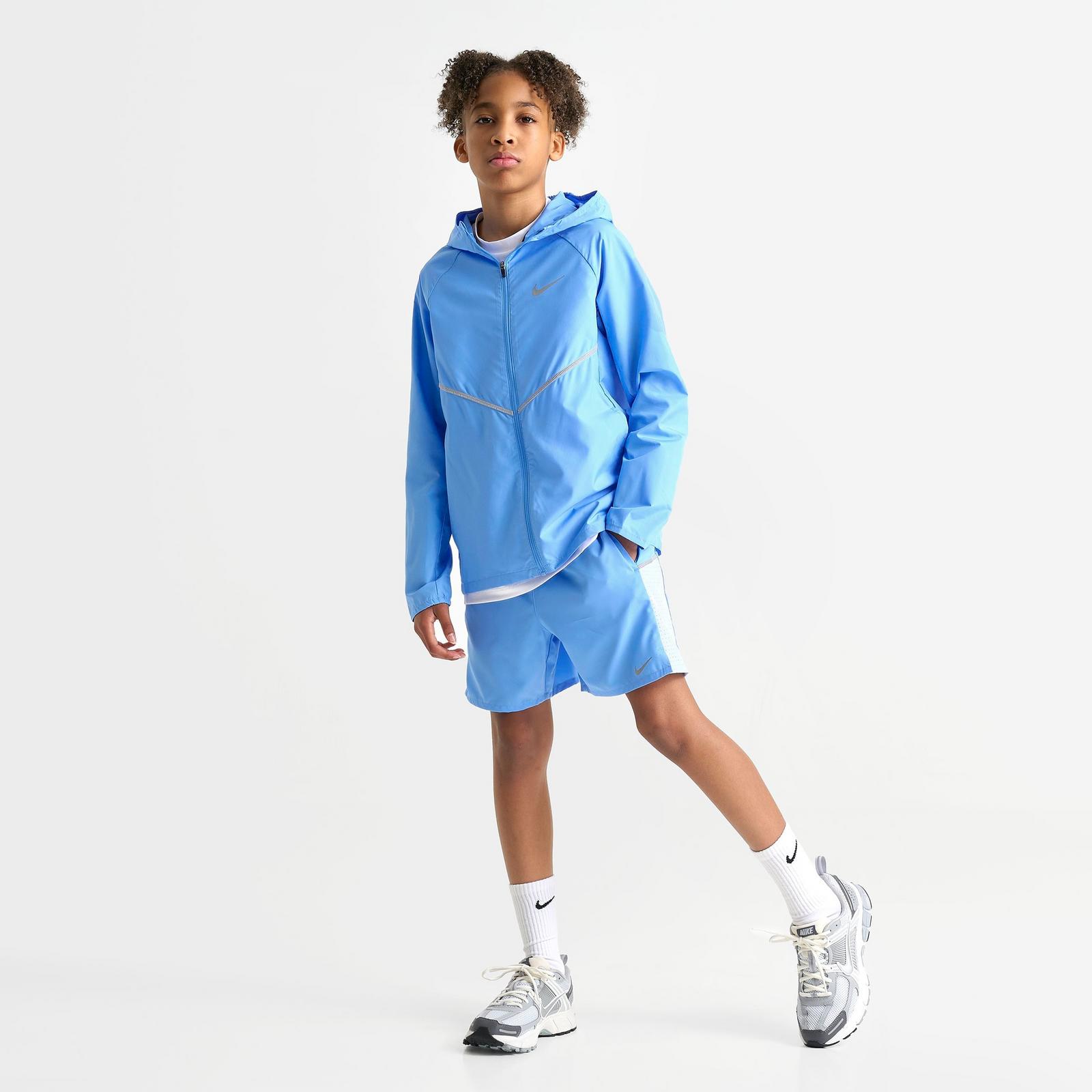 Big Kids' Nike Miler Dri-FIT Training Shorts - University Blue/Reflective Silver