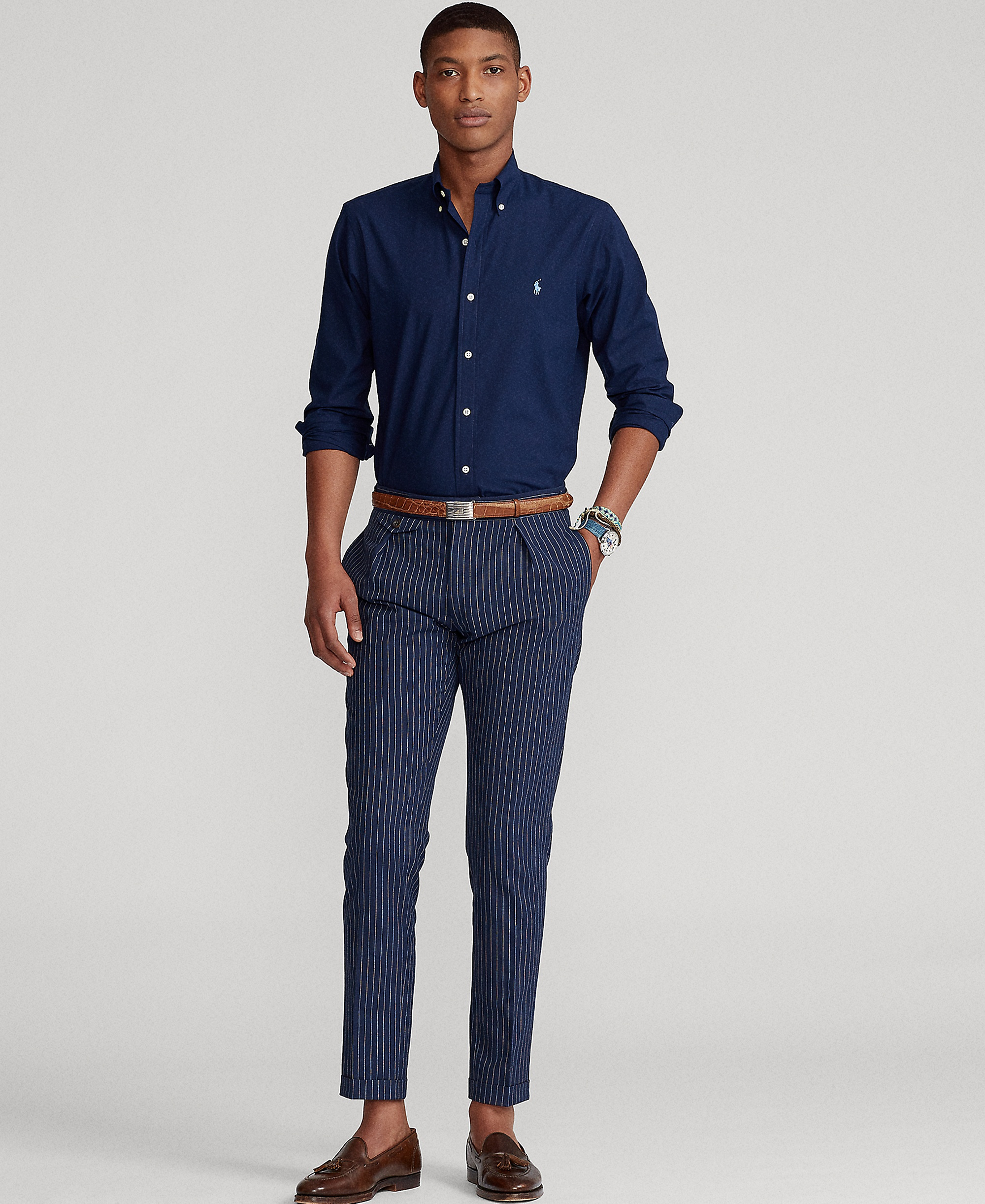 Polo Ralph Lauren Men's Stretch Poplin Shirt - Newport Navy