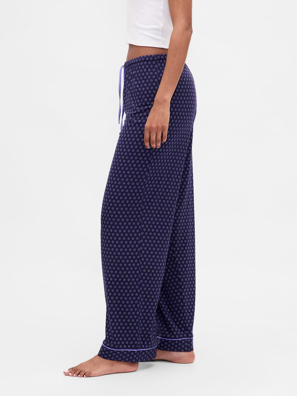SoftMade Modal PJ Pants - Blue foulard